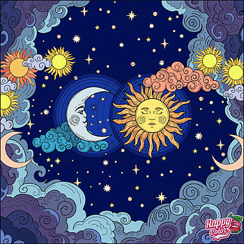 Moon and sun, art, creative_arts HD phone wallpaper