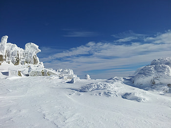 Winter, Nature, Sky, Mountains, Snow HD wallpaper