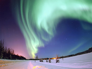 Landscape, Sky, Night, Snow HD wallpaper