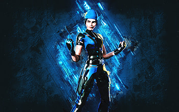 Fortnite Blue WildCat Skin, Fortnite, main characters, blue stone background, Blue WildCat, Fortnite skins, Blue WildCat Skin, Blue WildCat Fortnite, Fortnite characters HD wallpaper
