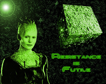 Resistance Is Futile, borg, star trek, scifi, queen HD wallpaper
