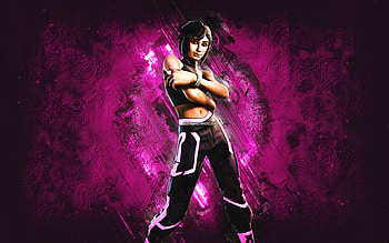 Fortnite Pop Prodigy Skin, Fortnite, main characters, purple stone background, Pop Prodigy, Fortnite skins, Pop Prodigy Skin, Pop Prodigy Fortnite, Fortnite characters HD wallpaper