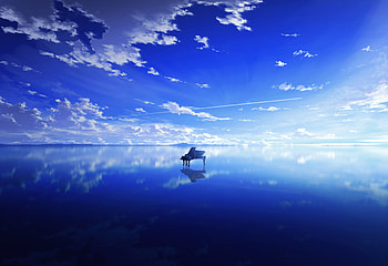 Piano, piano, anime, artist, artwork, digital-art HD wallpaper