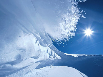 Winter Ice, winter, blue, skies, snow, sun, ice HD wallpaper