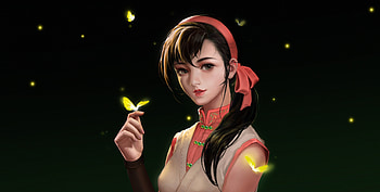 Black Hairs Butterfly Girl Art , artist, artwork, digital-art HD wallpaper