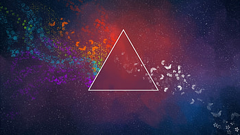 abstract, Triangle, Flowers, Pink Floyd, The Dark Side Of The Moon / and Mobile Backgrounds HD wallpaper