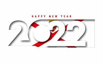 Happy New Year 2022 Jersey, white background, Jersey 2022, Jersey 2022 New Year, 2022 concepts, Jersey, Flag of Jersey HD wallpaper