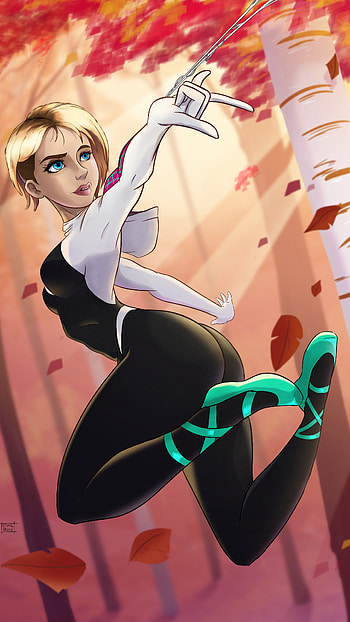 Spider Girl Gwen Stacy, Sony Xperia , Heroic poses, Striking visuals HD phone wallpaper