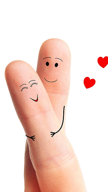 Finger Heart, Two Fingers HD phone wallpaper