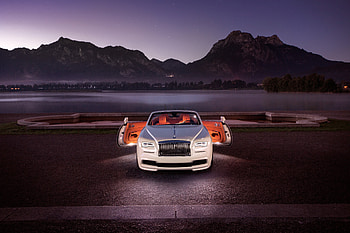 White, Rolls-Royce Dawn, front, 2018 HD wallpaper