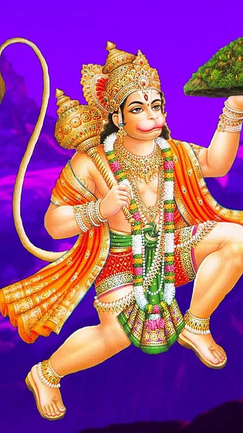 Hanuman, Purple Background HD phone wallpaper