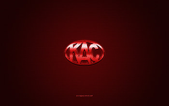 EC KAC, Austrian hockey club, EIHL, red logo, red carbon fiber background, Elite Ice Hockey League, hockey, Carinthia, Austria, EC KAC logo HD wallpaper