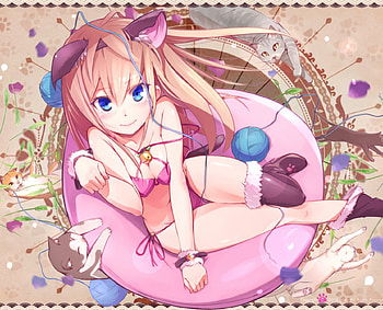 Pomom Illust, cute, girl, anime, pretty HD wallpaper