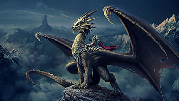 Dragon Knight Fantasy Art, dragon, knight, fantasy, art, artist, digital-art, artwork HD wallpaper