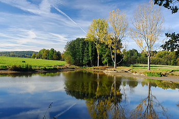 Nature, Sky, Autumn, Lake, Reflection, Pond, Sunny HD wallpaper