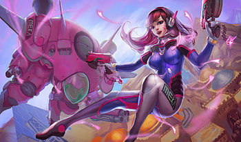 Dva Power Up, dva-overwatch, overwatch, games, artwork, digital-art, video-games, pixiv HD wallpaper