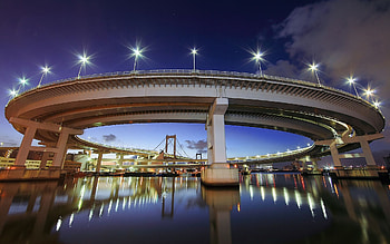 Rainbow Bridge, Tokyo HD wallpaper