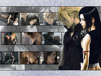 tifa with cloud, ff7 HD wallpaper