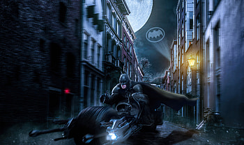 Batman On Batcycle , batman, superheroes, artist, artwork, digital-art, artstation HD wallpaper