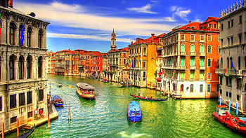 Water taxis, European highlights tour, Qwest Destinations HD wallpaper