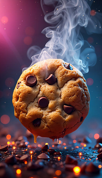 Delicious Chocolate Chip Cookie: A Tasty , cookie, smoke, dessert HD phone wallpaper