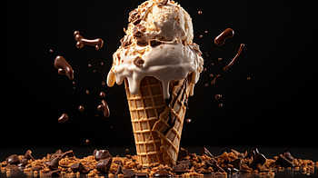 Ice Cream Delight | Artistic Dessert Background, AI Art, food, ice cream HD wallpaper