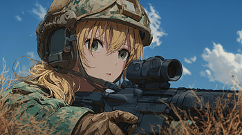 Tactical Anime Sniper Girl, Anime Girl, Military Anime, Soldier HD wallpaper