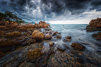Thailand, Seascape, , Coastline, Cloud, Coast, Ocean HD wallpaper