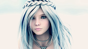 Art, 3D, Girl, Face, Rendering, Scythe, Xhosa HD wallpaper