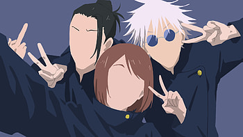 Jujutsu Kaisen Trio: Gojo, Geto & Shoko Showcase, Satoru Gojo, Shoko Ieiri, Suguru Geto, Anime, Jujutsu Kaisen, Gojo & Geto HD wallpaper