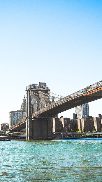 Brooklyn Bridge, Iconic man-made structure, Architectural marvel HD phone wallpaper