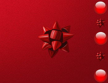 Just bowed Up, Bow, christmas, Red, ball HD wallpaper