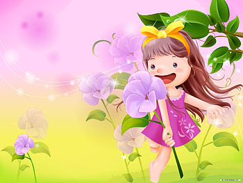 Cartoon Animated - bestscreen.com - little girl HD wallpaper