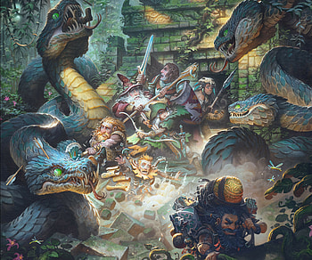 Temple of the Serpent, fantasy, people HD wallpaper