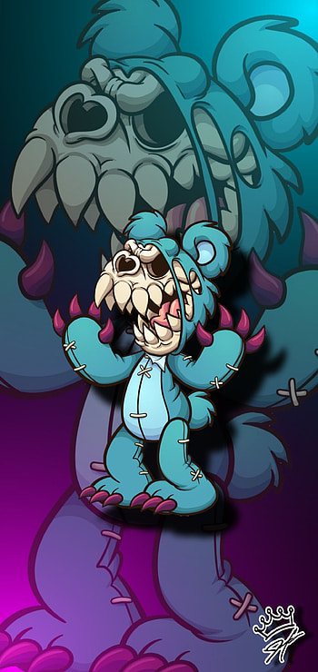 Evil Bear MK, 11, , 12, Galaxy, 13, facial expression, pink, Max, +, Pro, Ultra, S20, S22, S10, S21, S Note, Note, Samsung, Plus, Vector HD phone wallpaper