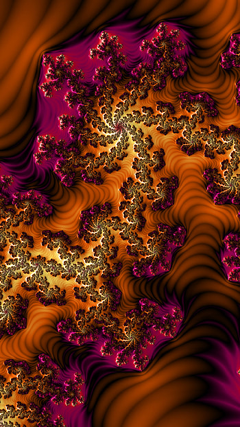 Vertical Fractal Background for Smart - Maroon Orange, orange (Color), pattern, psychedelic, trippy, Abstract, fractal HD phone wallpaper