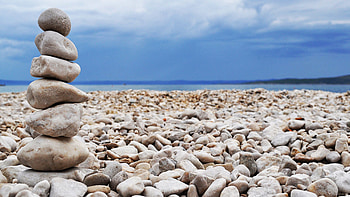 Nature, Stones, Beach, Shore, Bank, Figure HD wallpaper