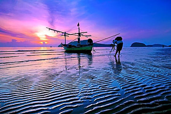 Sunset Beach, beautiful, , sunset, beach HD wallpaper