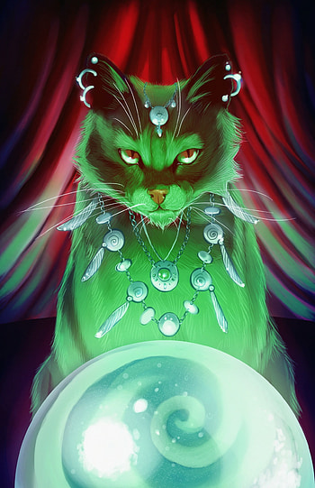 Magic, Art, Cat, Shaman HD phone wallpaper