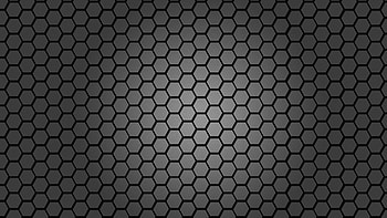 Black hexagon texture, abstract HD wallpaper