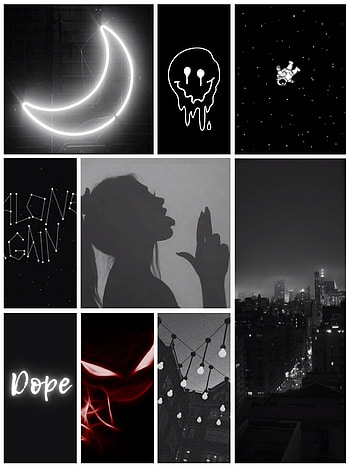 Black aesthetic, crescent, graph HD phone wallpaper