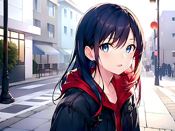 Girl in an alley, AI Art, Anime, girl, anime girl HD wallpaper