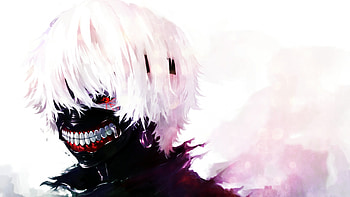 tokyo ghoul, kaneki ken, man, mask, red eyes, white HD wallpaper