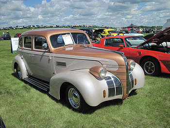1939 Pontiac Chieftain, headlights, Pontiac, graphy, Brown HD wallpaper