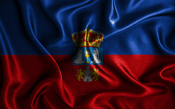 Lugo flag, , silk wavy flags, spanish provinces, Day of Lugo, fabric flags, Flag of Lugo, 3D art, Lugo, Europe, Provinces of Spain, Lugo 3D flag, Spain HD wallpaper