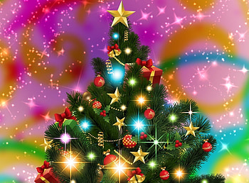 Holidays, Stars, Shining, Holiday, Christmas Tree, Garland, Garlands HD wallpaper