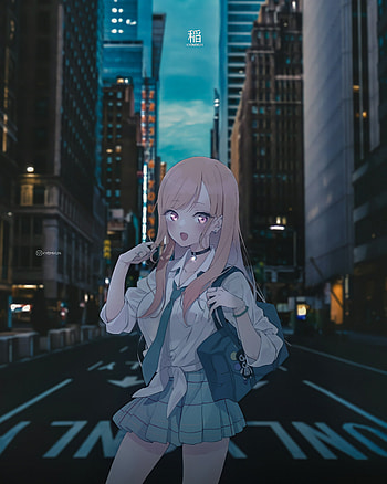 Marin kitagawa, art, anime_edit, street_fashion HD phone wallpaper