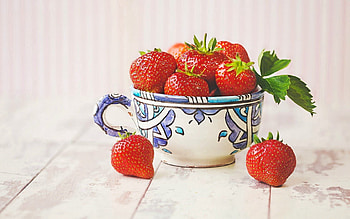 Food, Strawberry, Berries, Cup, Ripe HD wallpaper