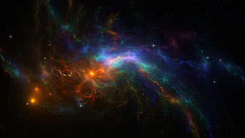 Colorful Wild Fire Space Nebula , nebula, space, digital-universe, deviantart HD wallpaper