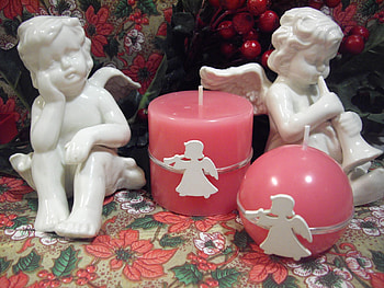 Angels of my Heart, sweet, table, white, entertainment, beautiful, wonderful, near, angels, pink, fashion, decoration, candle, magical, christmas, heart HD wallpaper